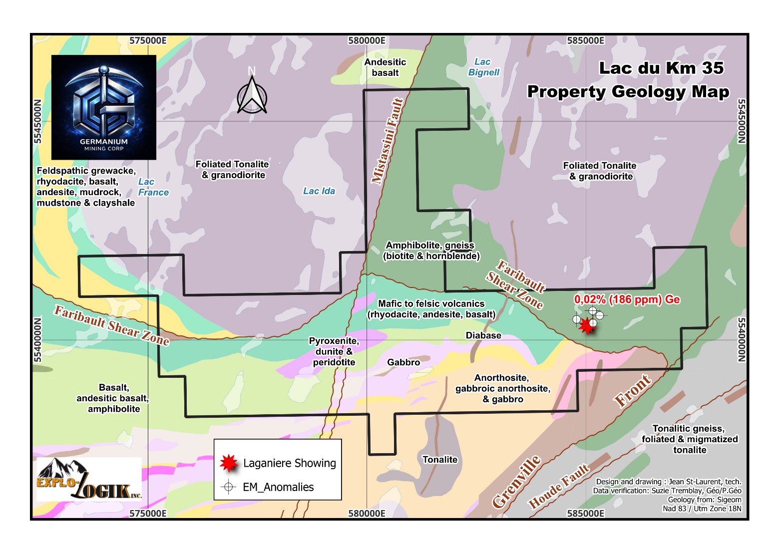 Lac du Km 35 Germanium Project located in the Chibougamau region of Quebec, Canada